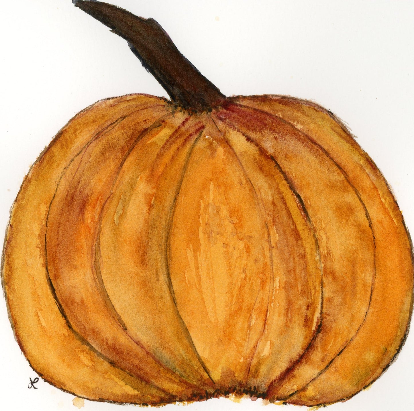 Orange Pumpkin Greeting Card