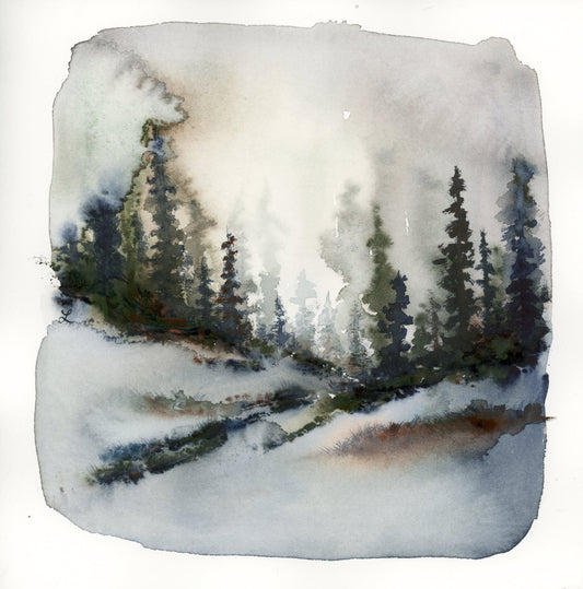 Lovely, Dark, and Deep Greeting Card