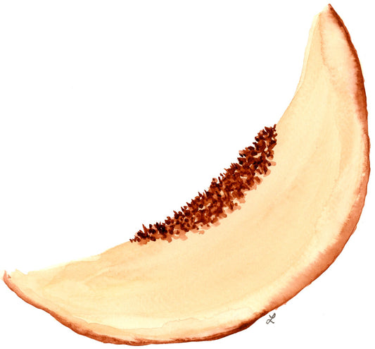 Peach Slice Greeting Card