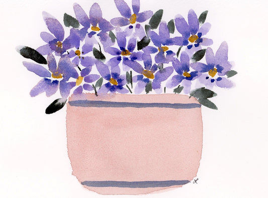 Purple Blooms Greeting Card