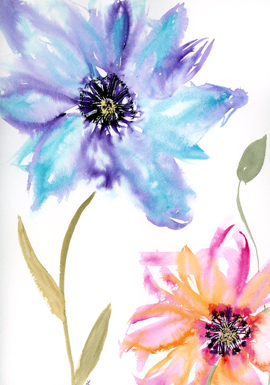 Tropical Blooms Greeting Card
